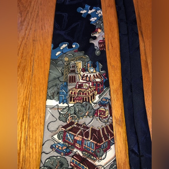 RARE Vintage 1994 McDonald’s Puzzle Pieces Tie - Picture 6 of 12